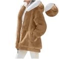 thumbnail image 2 of Elvqul Womens Hooded Jacket Fuzzy Outerwear Winter Sweaters Long Sleeve with Pockets Thick Coat for Women Lined, 2 of 10