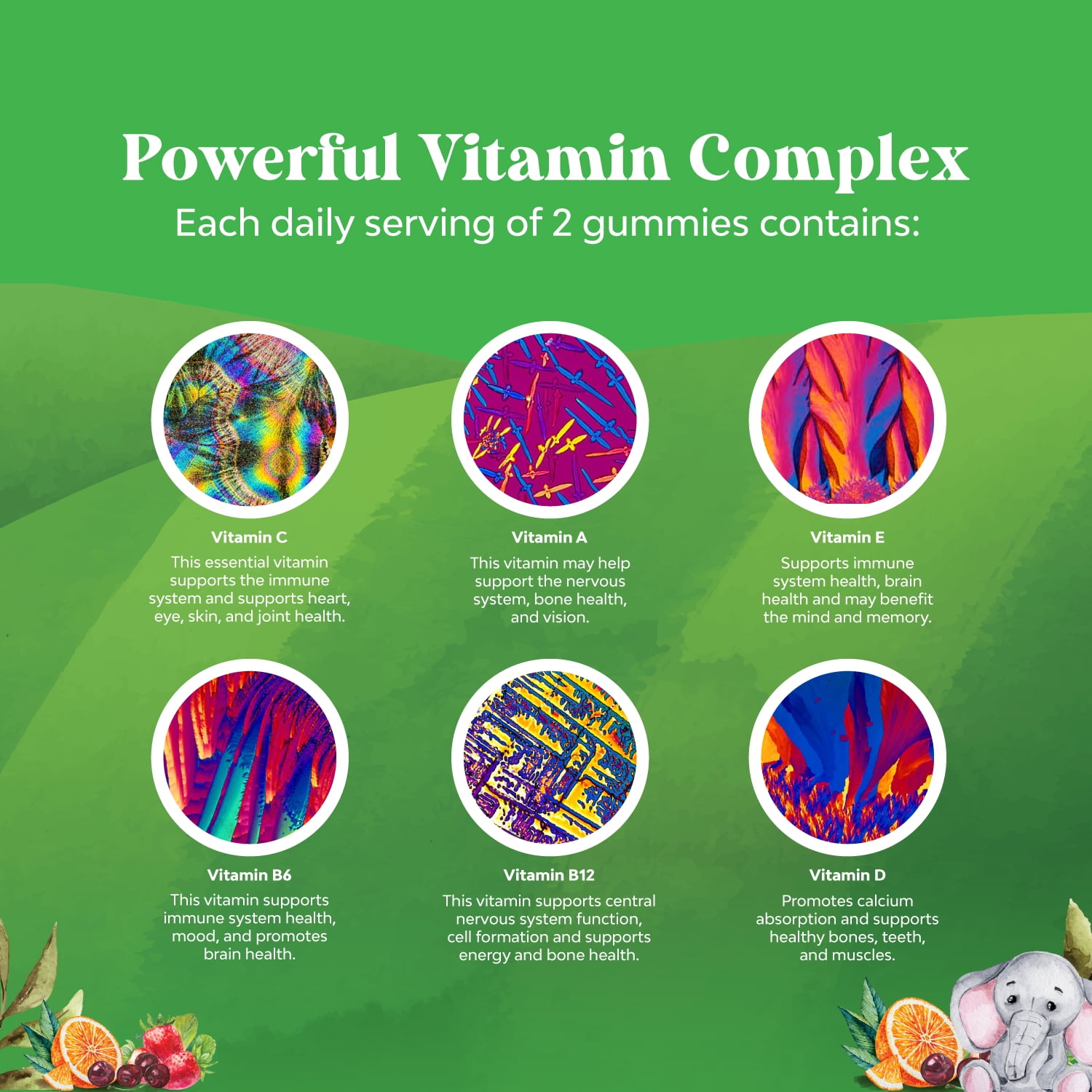 Natures Craft Kids Multivitamin Gummies, Plant Based Immune Support Supplement, 180 Count
