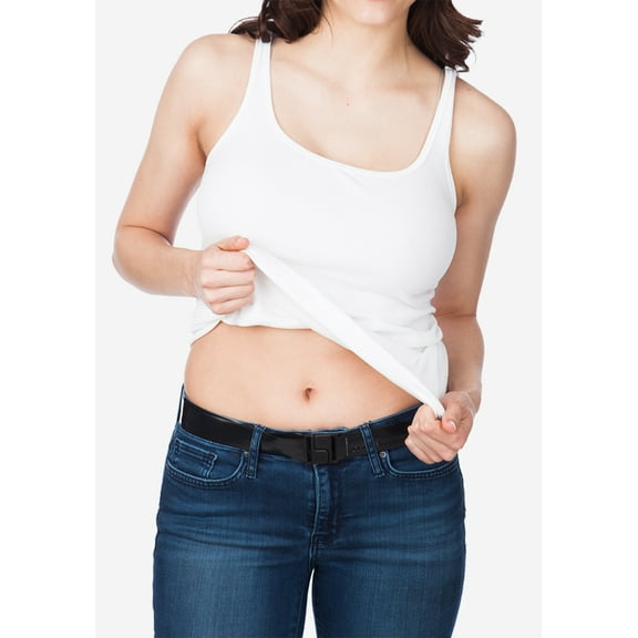 Invisibelt Original Women's Belt, Curvy Size, Black - Super Slim No Show No Bulk Adjustable Belt