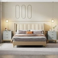 thumbnail image 5 of Tribesigns Modern 3-Drawer Nightstand, 25.8" Small Bedside Table with Storage Drawers and Gold Legs for Bedroom, Grey, 5 of 8