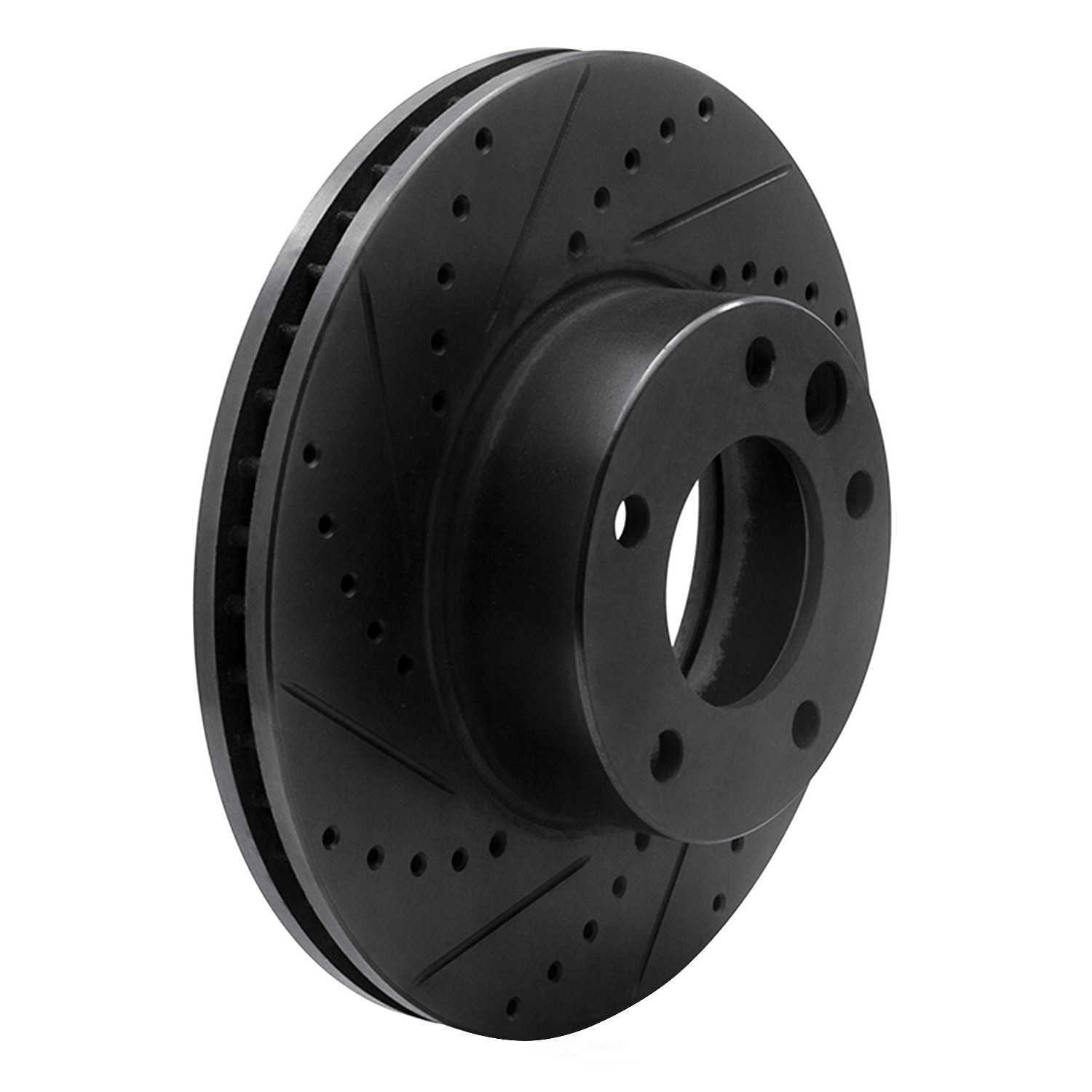 Dynamic Friction Company 633-63135L DFC Brake Rotor - Drilled And Slotted - Black