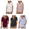 thumbnail image 2 of Blusa Minnieouse Manga corta mujer camisa informal bordada Negro XL, 2 of 6