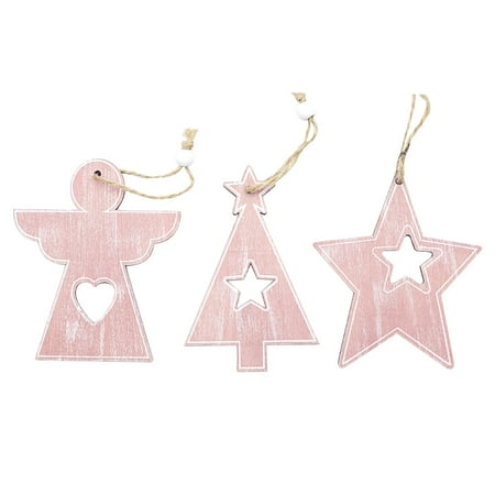 

Christmas Wooden Decorations Love Angel Christmas Pendant Five Pointed Star Christmas Tree Small Pendant Garland Hooks Wi Garland Ties Stick Christmas Trees for Decorating Miniature Valentine Gnomes