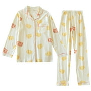 jovati 2 Pièces Ensembles de Pyjamas pour Femmes Pyjama en Coton Ensembles de Pyjamas pour Femmes Printemps Été Homewear
