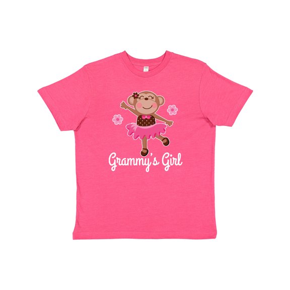 Inktastic Grammy Girl Ballerina Monkey Youth T-Shirt