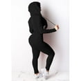 thumbnail image 3 of Women Two Piece Outfits Workout Sets Bodycon Tracksuit Long Sleeve Zip Up Hoodie Jacket Jogger Matching Sweat Pants Set, 3 of 5
