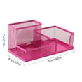 thumbnail image 3 of Metal Mesh Desk Organizer with 3 Compartments for Pens, Office Supplies, and Cellphone, 3 of 7
