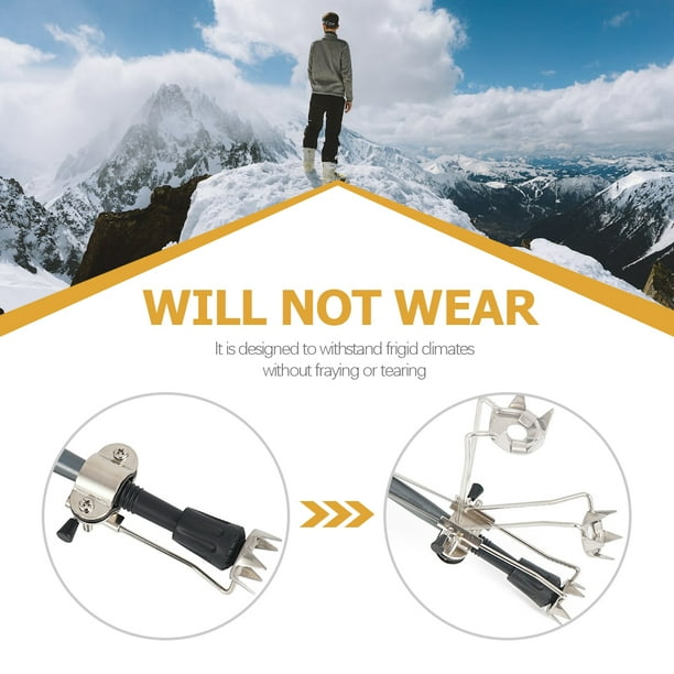 Trekking Poles Cleats Tool Ice Grip Attachment for Snow Cane Grip
