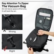 Vacuum Seal Compression Large Travel Backpack with Air Pump, Personal Item Airbag Carry on Backpacks Flight Approved, Airback Waterproof Work Compression Bags Travel Pump Business Laptop Suitcase