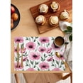 thumbnail image 2 of Spring Pink Flower Poppy Placemats Set of 4,Wipeable Washable Table Mats for Dining Tables,Blossom Floral Seamless Place Mats for Kitchen Event Party Tabletop Decor, 2 of 7