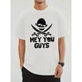 thumbnail image 1 of HEY YOU GUYS print tee shirt, Tees for Men, Casual Short Sleeve T-shirt for summer, 1 of 5