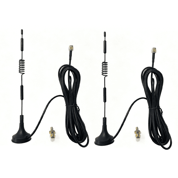JETO Paquete de 2 7dBi Magnético 4G LTE 5G Antennas, Cable RG174 de 3 M Conector SMA TS9 para Router IoT de Punto de Acceso Celular