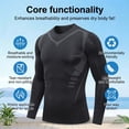 thumbnail image 5 of Hogleaql Men's Compression Shirt Athletic Sports Long Sleeve Baselayer Quick-Drying Breathable Running Shirt for Fitness Black XL, 5 of 5