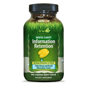 Irwin Naturals Mental Clarity Information Retention - 60 Liquid Soft-Gels - Helps Increase Attention to Detail & Retain and Recall Information Faster - 30 Total Servings