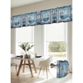 thumbnail image 6 of Coastal Valances for Windows, Window Nautical Beach Blue Seaside Light Filtering Kitchen Curtains, Rod Pocket Window Valance Curtains for Living Room Bedroom, 60" W x 18" L, 2 Panels, 6 of 9