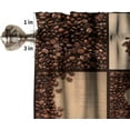thumbnail image 4 of Coffee Valance Curtains Vintage Farmhouse Brown Cafe Beans Coffee Cups Rod Pocket Curtain Valance for Kitchen Bedroom Living Room Decor 1 Panel W54xL18 Inch, 4 of 6