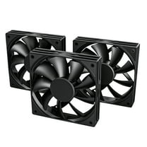 DARKROCK 120mm Case Fan 3-Pack - Ultra Quiet 3-Pin Cooling Fans for PC, Optimal Airflow with Low Noise Operation