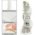 thumbnail image 3 of Tribesigns Corner Shelf, Modern 5-Tier Corner Bookshelf, Stylish Corner Bookcase Plant Stand (White), 3 of 8