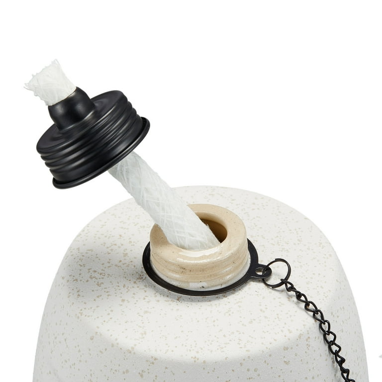 Better Homes & Gardens Ecru Face Tabletop Torch, White Outdoor