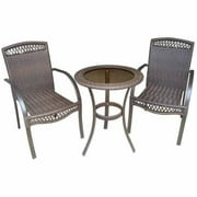 DC America Wicker 3-Piece Bistro Set