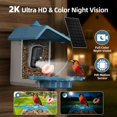 thumbnail image 2 of Comedero inteligente para pájaros con cámara, cámara de observación de aves silvestres WiFi con energía solar con reconocimiento de aves AI, captura automática 2K, alertas de aplicación Vicohome, deco, 2 of 8