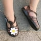 thumbnail image 3 of Zapatos de niña con flores de margaritas, zapatos de gelatina para bebé princesa Baotou, zapatos romanos, 3 of 5