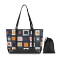 thumbnail image 7 of FORMRS Canvas Laptop Tote Bag for Women with 15.6" Computer Compartments Shoulder Handbag, Blue Circle Mosaic, 7 of 7