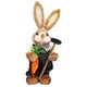 thumbnail image 4 of Muñeco de conejito de paja de Pascua de 35 cm de pie, figura decorativa realista hecha a mano para Estilo D, 4 of 9