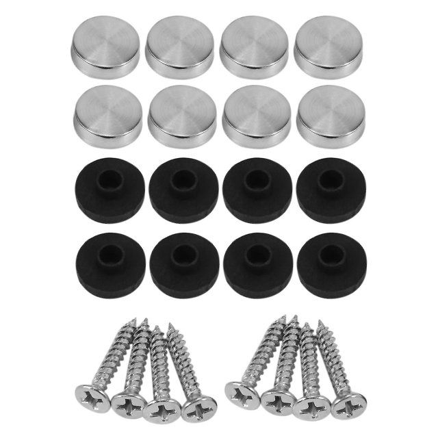 8 piezas de 14 mm Clavos de acero inoxidable con tapa de rosca para espejo decorativo de 20 mm de diámetro