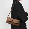 thumbnail image 5 of Genuine Leather Cowhide Hobo Bag, Women's Retro Pocket Underarm Crossbody Purse, 5 of 11