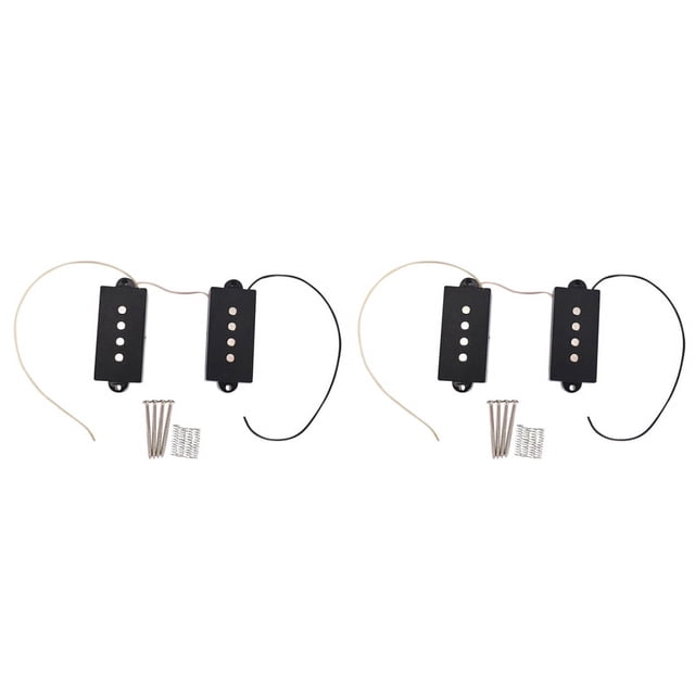 2X Pb Recolección de Bajos P Recolección Humbucker para 4 Cuerdas P Repuesto de Bajos para Bajos, Negro