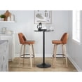 thumbnail image 4 of LumiSource Beige Toriano 30" Fixed-Height Barstool - Set of 2, 4 of 11
