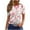 G-Pink, variant on ZQUUVOU Womens T-Shirts Boho Printed Crew Neck Short Sleeved Tops(E-White,S)