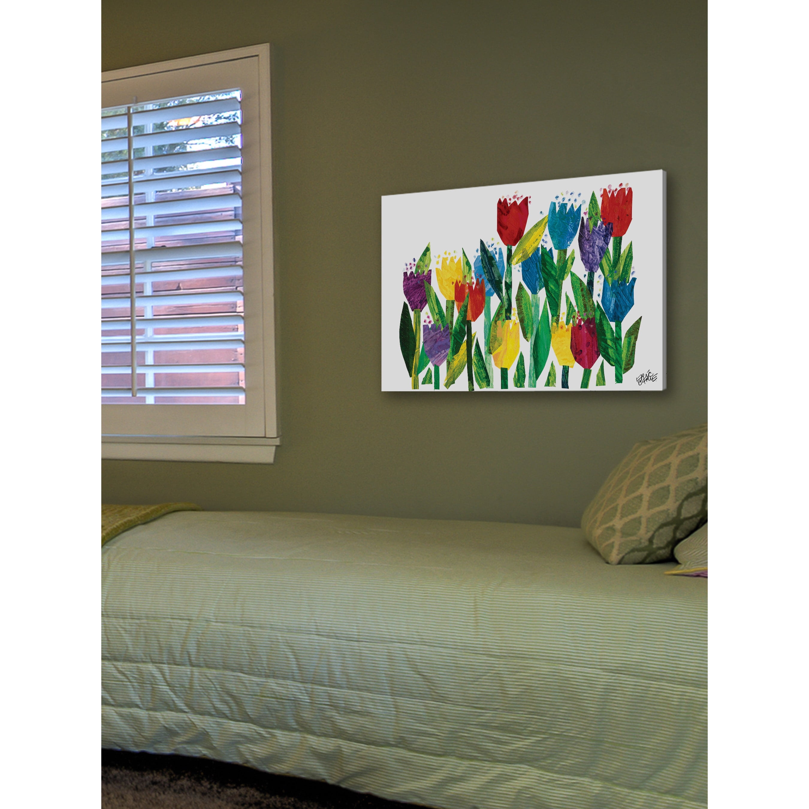 Eric Carle Tulips Art Print on Premium Canvas