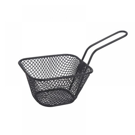 

Mini Square Fry Basket Stainless Steel French Fries Holder Fried Food Table Serving Potato Cooking Tool Oil Residue Filtration for Table Serving Restaurant 1PC
