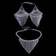 thumbnail image 1 of Mujeres Sexy Rhinestone Borla Bra Bragas Conjuntos Declaración Cristal Bikini Ropa Interior Tanga Cuerpo Cadena Joyería Top Sujetador Breve Lentejuelas Crop Top Para Club Nocturno, 1 of 4
