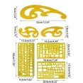 thumbnail image 2 of Milue Drawing Measuring Rulers French Curve Ruler Geometric Drawings Template Plastic, 2 of 21