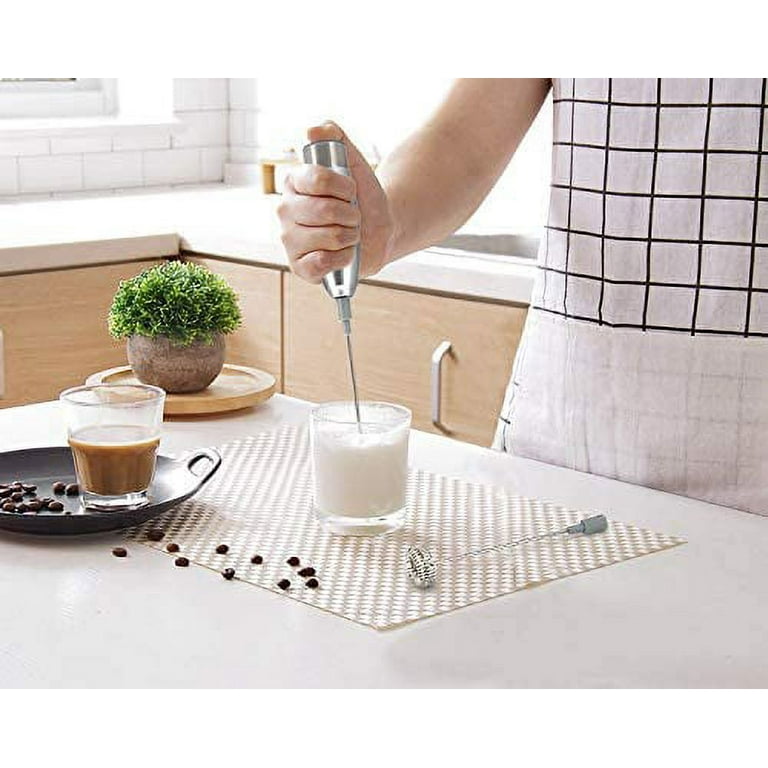 Milk Frother Handheld Electric Whisk, High Power Handheld Drink Mixer, Stainless Steel Coffee Whisk, Frother for Coffee, Cappuccino, Matcha, Hot