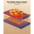 thumbnail image 3 of WELLPEAK Food Warming Mat, Electric Warming Trays for Home Buffet Party Gatherings, Full Surface Silicone Fast Heating Mat for Food with 3 Level Temperature, Auto-Off, Roll Up Food Warmer, 3 of 8