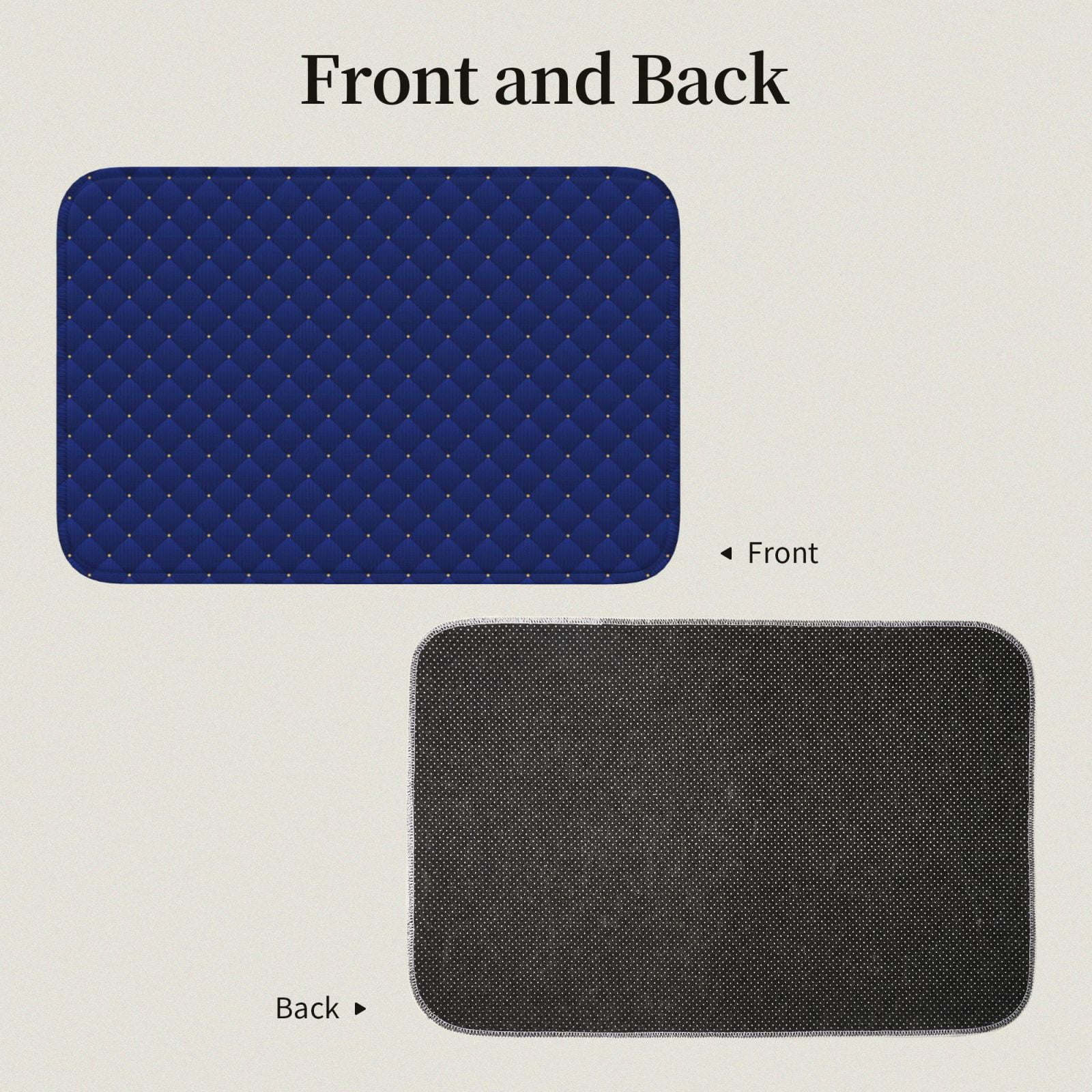 Vsdgher Navy Blue Hem Mat 40x60 - Multipurpose Doormat for Indoor & Outdoor Use - Welcome Your Guests with our Entrance Mat