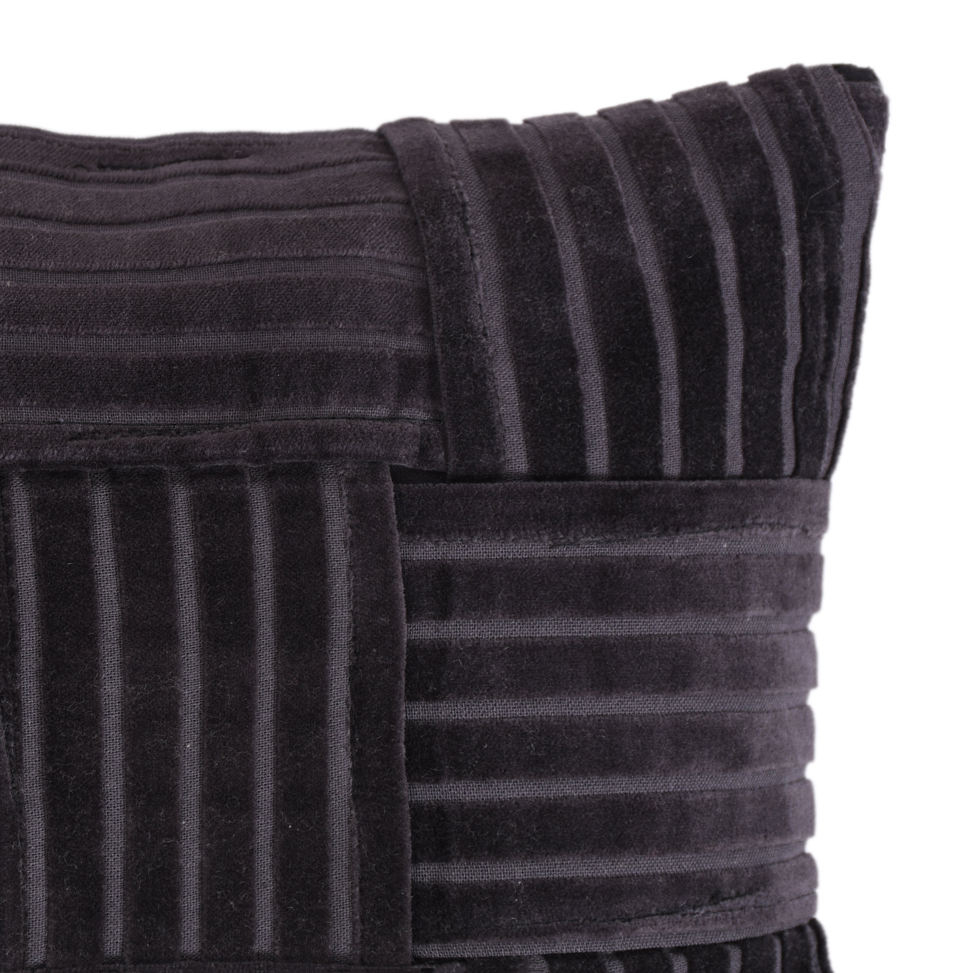 Better Homes & Gardens 14"x24" 2-pack Velvet Woven Throw Pillow Covers, Rich Black