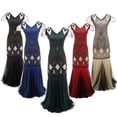 thumbnail image 3 of Vestido pequeño de banquete europeo y americano con lentejuelas y bordado hecho a mano, 3 of 5
