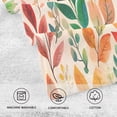 thumbnail image 5 of Yayeee 2 Pack Hand Towels for Bathroom 100% Cotton 16" x 28" Soft Absorbent Kitchen Towel, Orange Leaves, 5 of 7