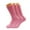 Pink, variant on Mid Calf Crew Socks for Women 3 Pairs White Cotton Socks Size 9-11