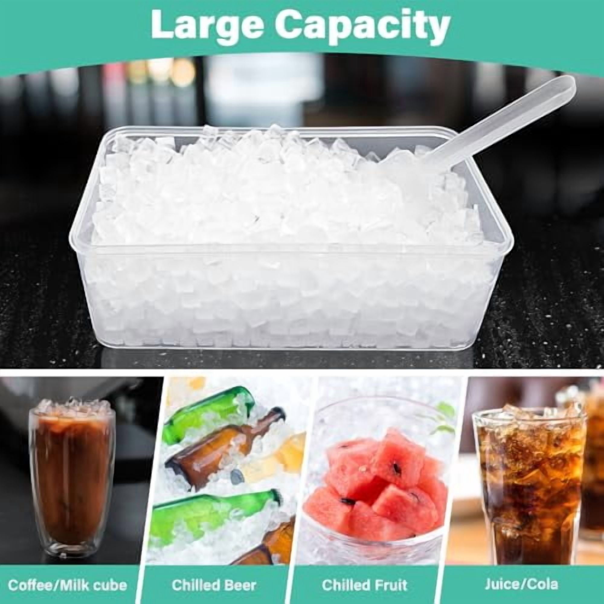 Mini Cube Ice Tray for Freezer with Storage Bin - Homemaker Small Silicone Ice Molds Set, 117 Pcs Easy Release Crushed Ice Maker Tray for Cold Drinks, Portable Mini Ice Container