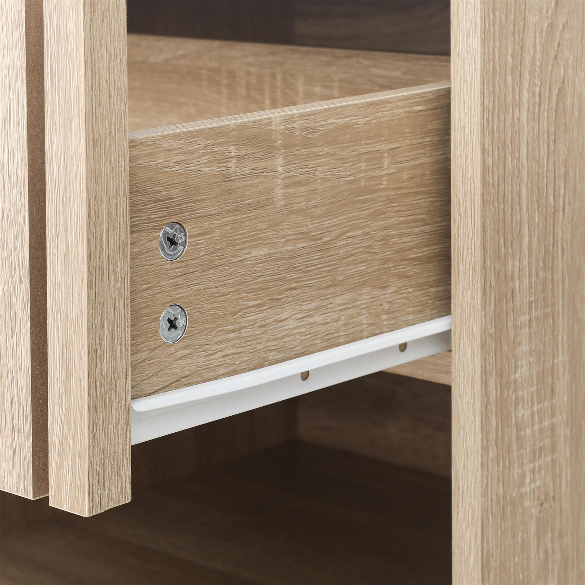 Space Nightstand Side Table, Wood Accent Night Stand with Drawer, Bedside Tables for Bedroom, Living Room, Natural Space Nightstand Side Table, Wood Accent Night Stand with Drawer, Bedside Tables for Bedroom, Living Room, Natural