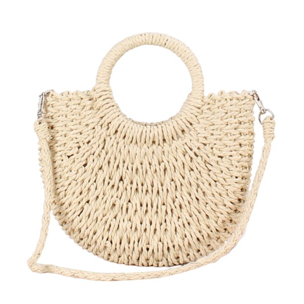 Bolsa Bandolera Tejido Bolsa tejido a mano para mujer, Bolsas de mano pequeños tejidos informales, Bolsas de playa sencillos para vacaciones, Bolsa de mano Sywqhk Para Estrenar