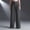 *Dark Gray, variant on Women Wide Leg Pants,High Waisted Straight Leg Business Work Pants ,Casual Button Down Trousers Khaki,Womens Plus XS