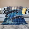thumbnail image 2 of Shiartex  Dolphin Blanket for Bed,Dolphin Throw Blanket for Women, Men and Kids - Super Soft Plush Dolphin Blanket Throw, 2 of 6