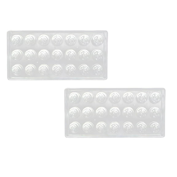 Clearance Cake Mould under $10 Mould Plastic PC Shaped DIY Hard Molds Clear Rose Chocolate Polycarbonate Jelly Cake Mould 2PC